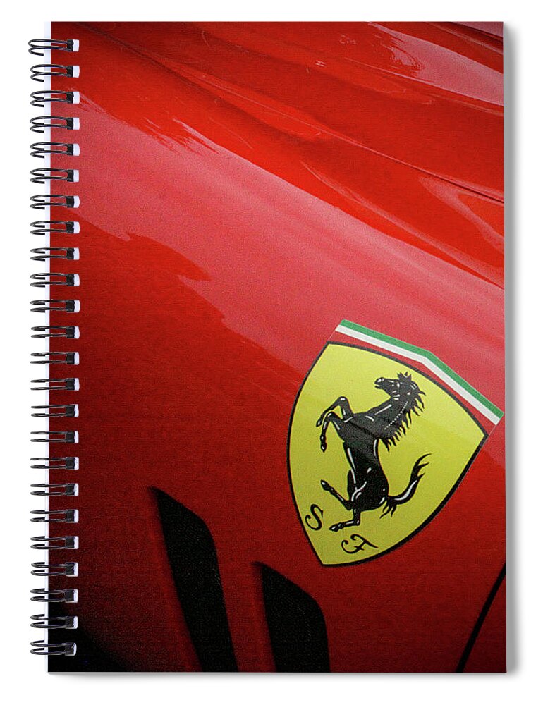 Old Spiral Notebook featuring the photograph Ferrari by Jim Whitley