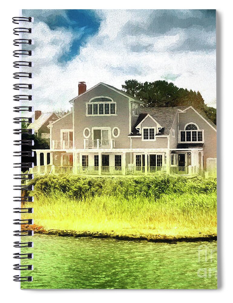 Sea Spiral Notebook featuring the photograph Ferry Passing By Hyannis by Jack Torcello