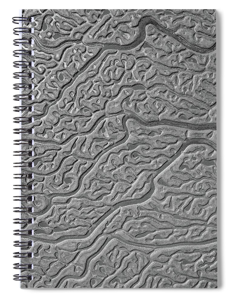 Abstract Spiral Notebook featuring the photograph Fidalgo Bay Low Tide by Michael Rauwolf