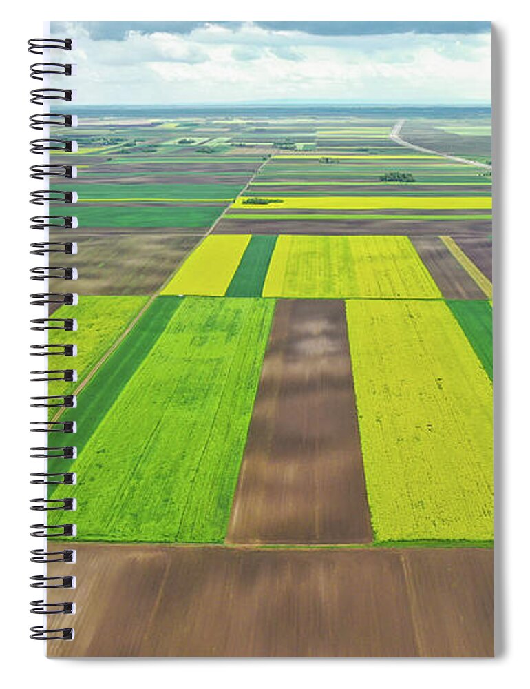 Valensole Spiral Notebook featuring the photograph Fields by Bess Hamiti