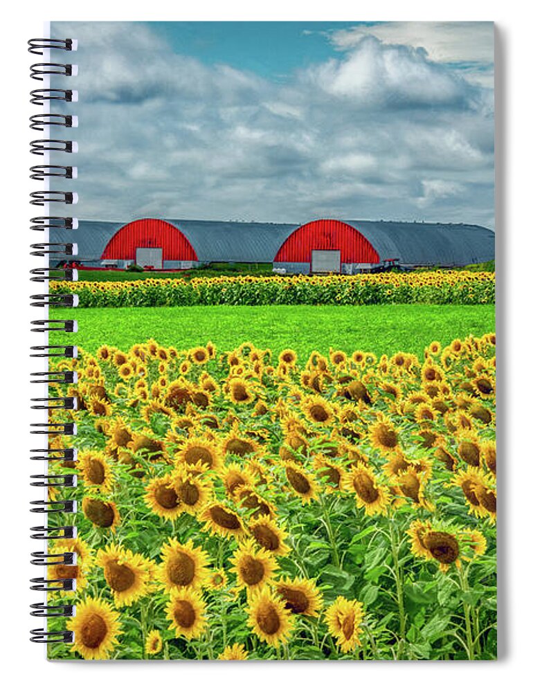 Pei Spiral Notebook featuring the photograph Fields of Happiness by Marcy Wielfaert