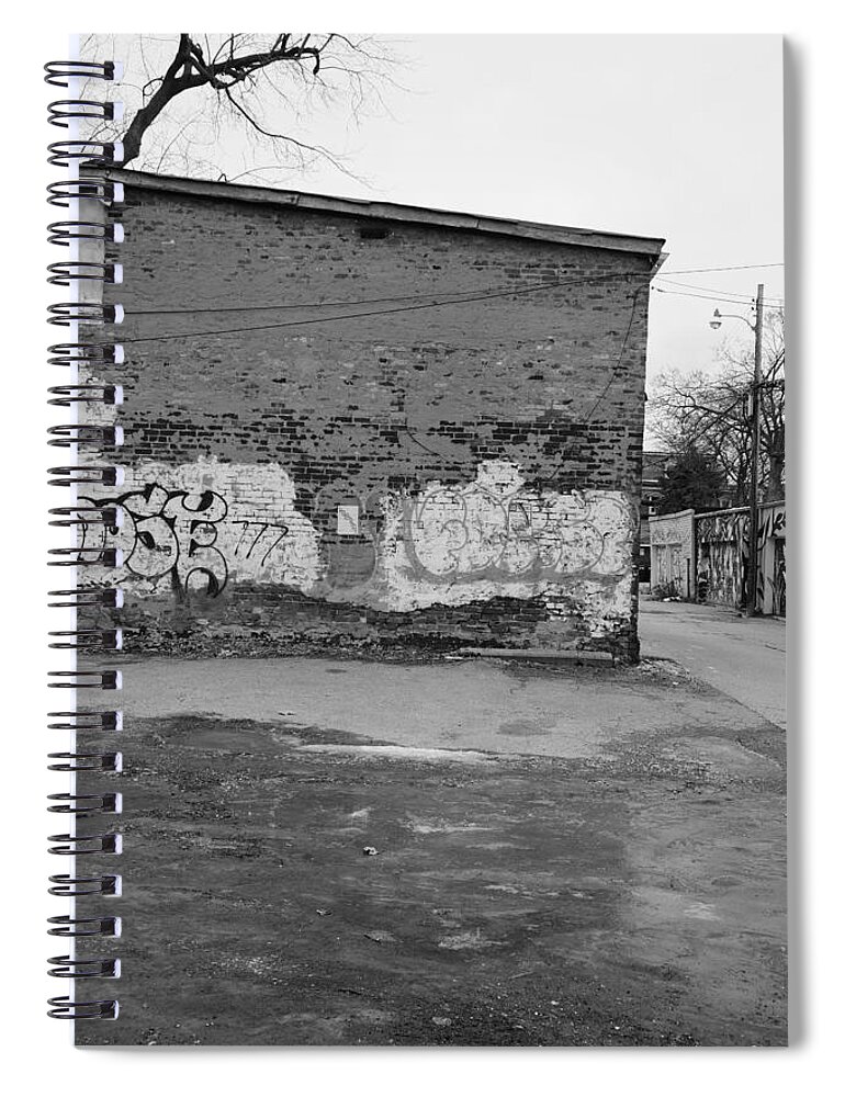  Spiral Notebook featuring the photograph Fiend On The Roof by Kreddible Trout