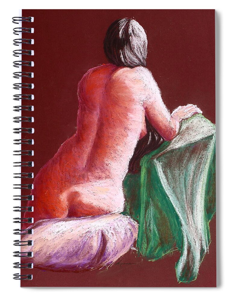 Pastel Drawing Spiral Notebook featuring the pastel Figure Study 5 by Kume Bryant