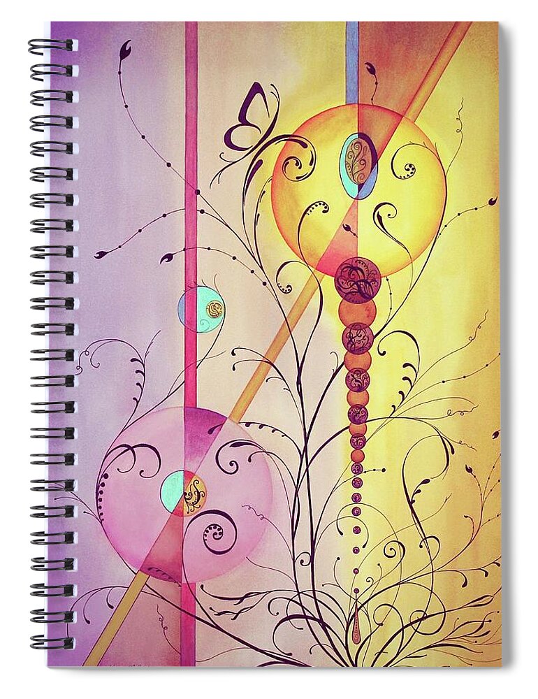 Kim Mcclinton Spiral Notebook featuring the painting Filigree Flight by Kim McClinton