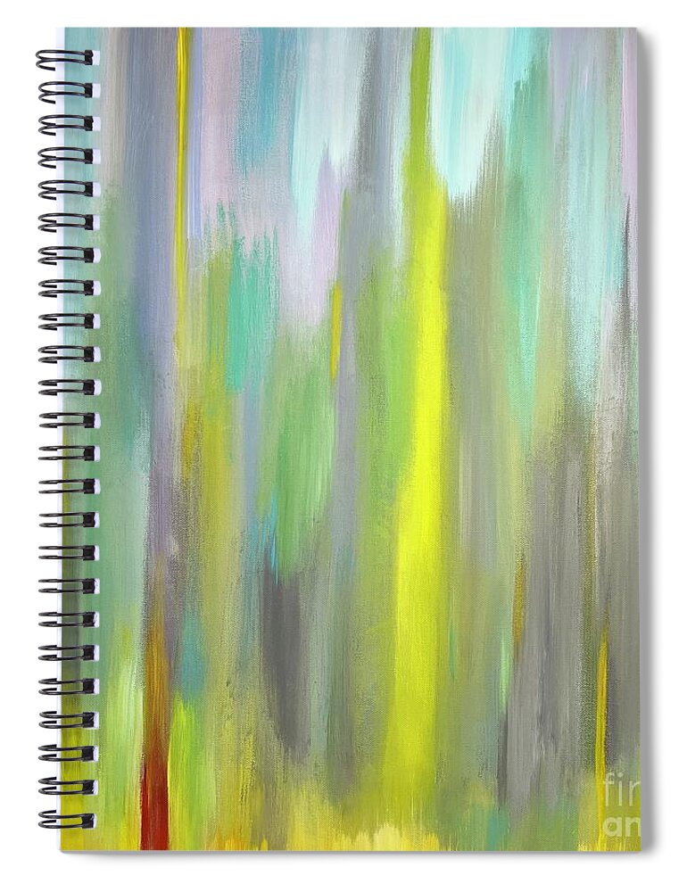 Abstract Spiral Notebook featuring the painting Filtered by Stacey Zimmerman