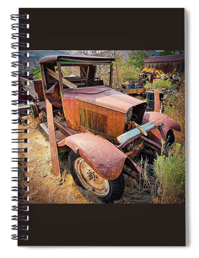 Antique Truck Spiral Notebook featuring the photograph Final Resting Place by Ron Long Ltd Photography