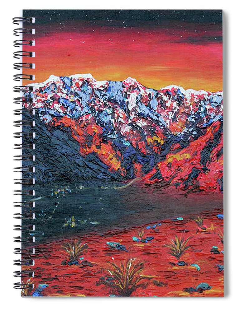 Landscape Spiral Notebook featuring the painting Find Deliverance in You by Ashley Wright
