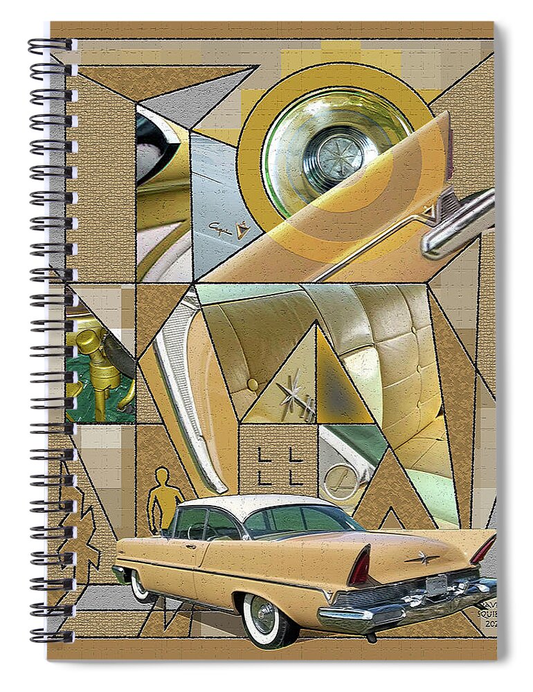 Fine Fins Spiral Notebook featuring the digital art Fine Fins / Capri by David Squibb