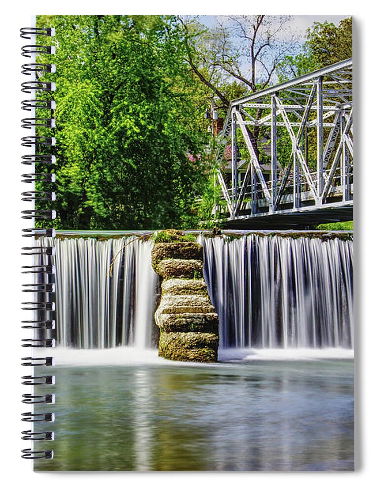 Ozarks Spiral Notebook featuring the photograph Finley River Dam by Jennifer White