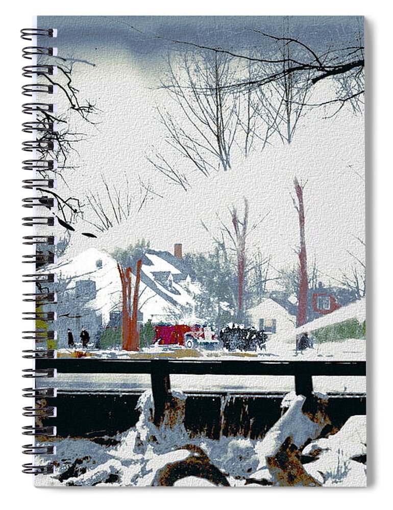 Ashland Spiral Notebook featuring the digital art Fire Equipment Test by Cliff Wilson