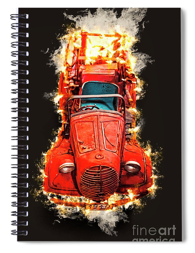Brigade Spiral Notebook featuring the photograph Fire fighter by Jorgo Photography