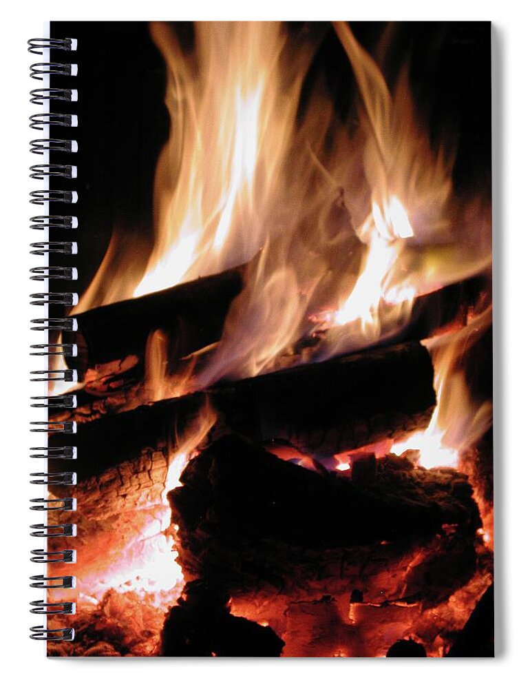 Fire Spiral Notebook featuring the photograph Fire Fire Burning Higher by Annalisa Rivera-Franz