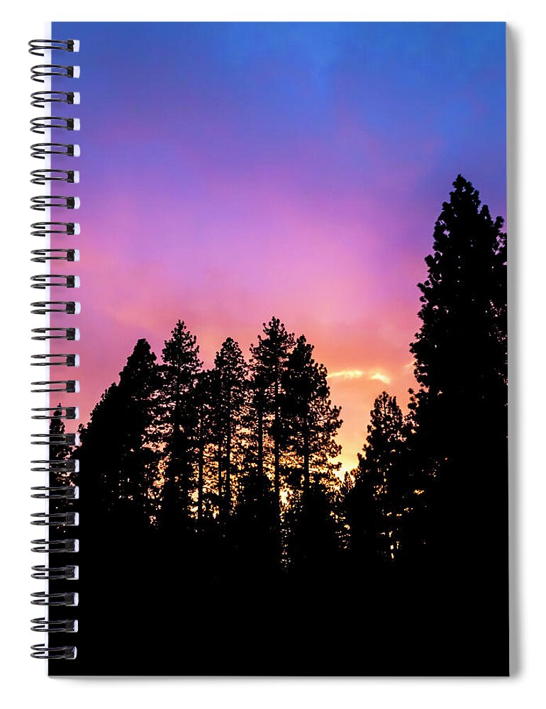 Clouds Spiral Notebook featuring the photograph Fire in the Sky by Gary Geddes