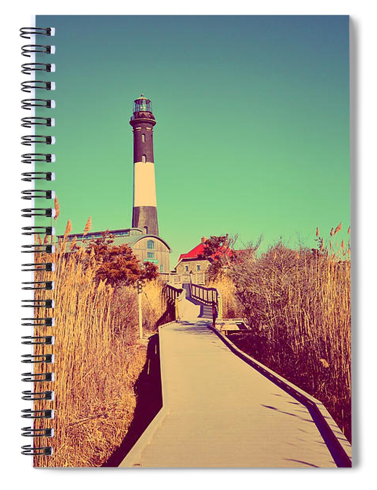 Fire Island Spiral Notebook featuring the photograph Fire Island Lighthouse by Stacie Siemsen