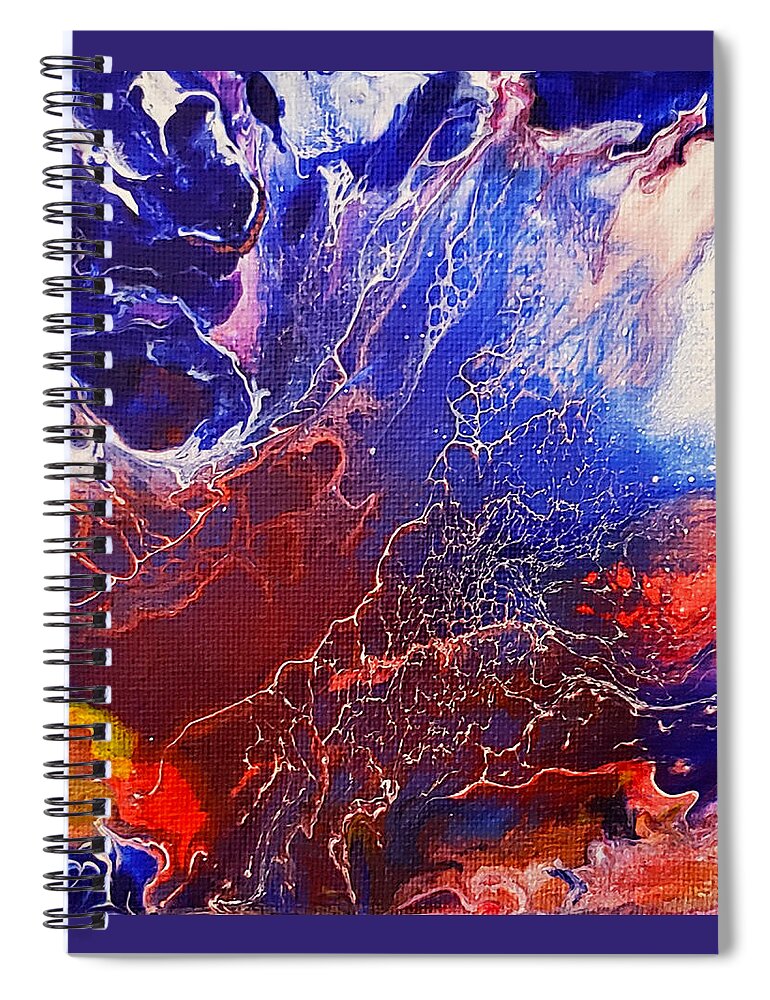 Fires Spiral Notebook featuring the painting Fires by Christine Bolden