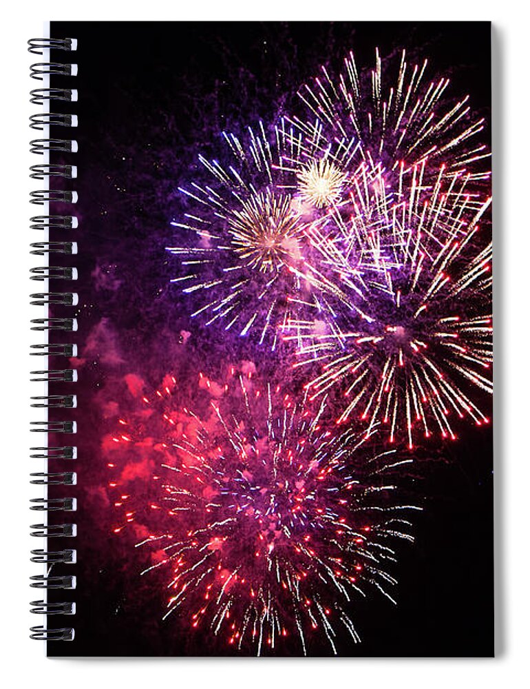 Fireworks Spiral Notebook featuring the photograph Fireworks_8818 by Rocco Leone