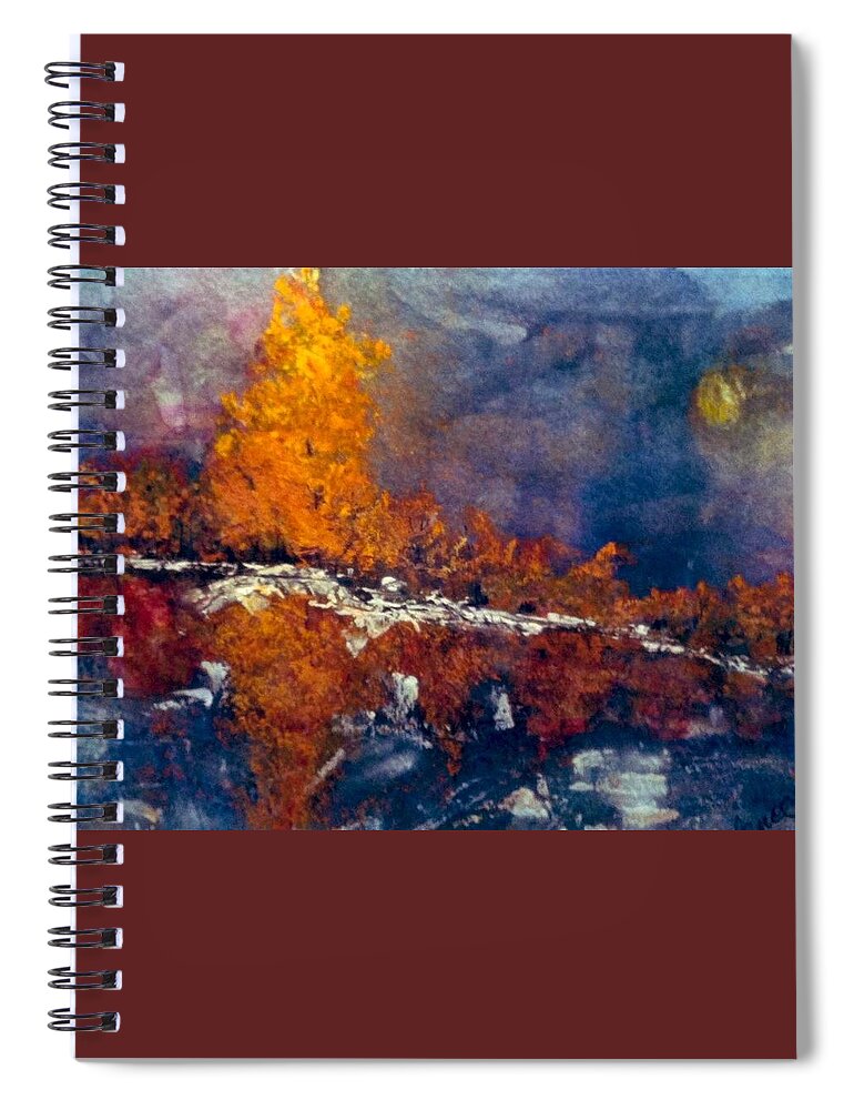 Fall Spiral Notebook featuring the painting First Frost by Sherry Harradence
