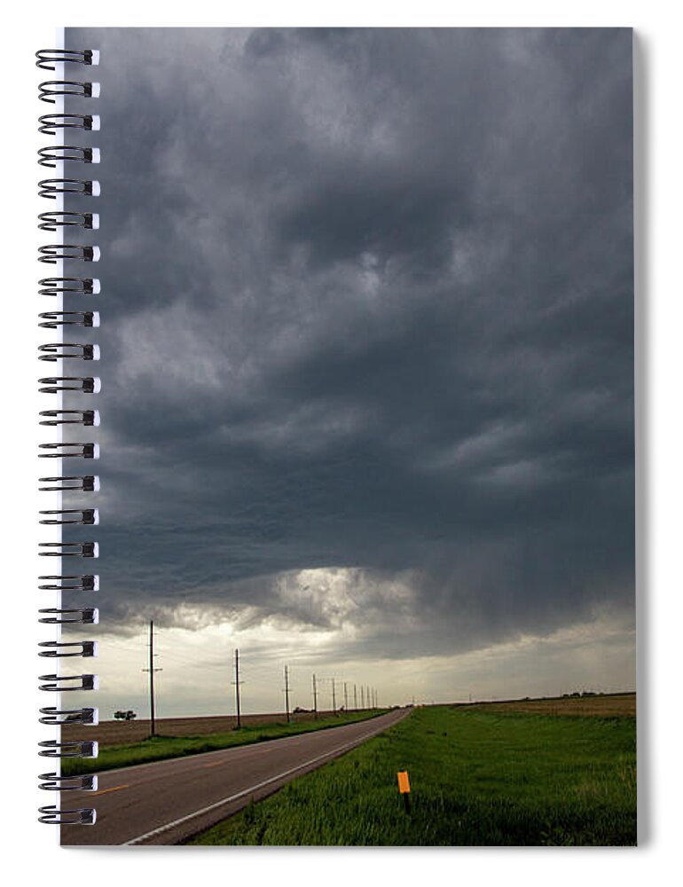 Nebraskasc Spiral Notebook featuring the photograph First Severe Cell of the Day 007 by Dale Kaminski