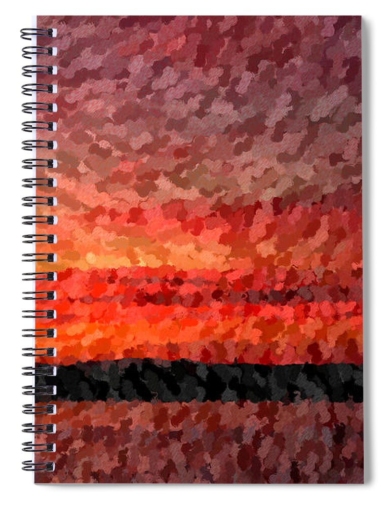Sunset Spiral Notebook featuring the photograph First Sunset New Year by Katherine Erickson