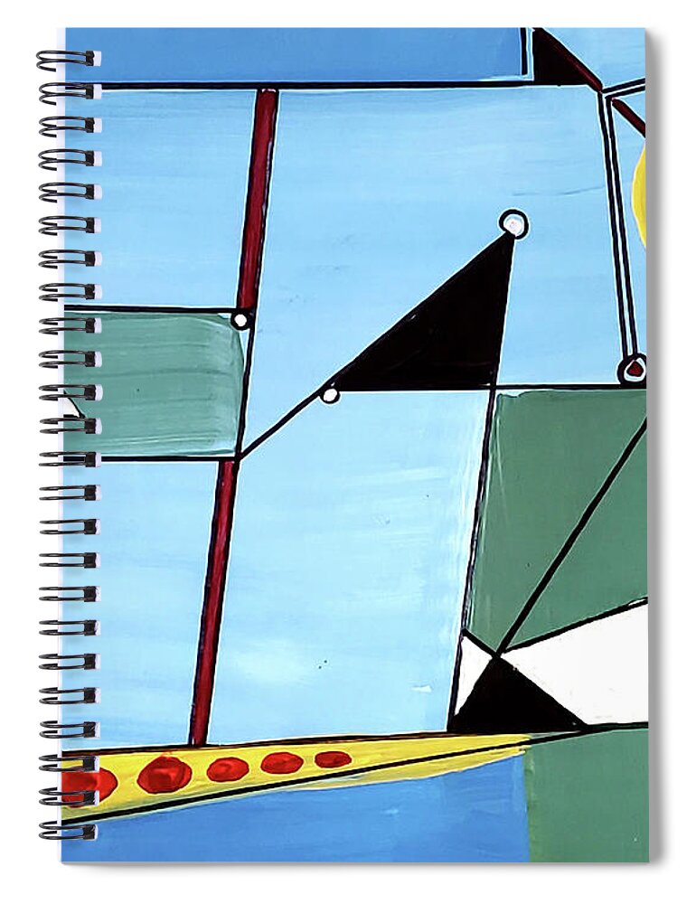 Eileen Kelly Spiral Notebook featuring the painting Fishing 4 Fun by Eileen Kelly