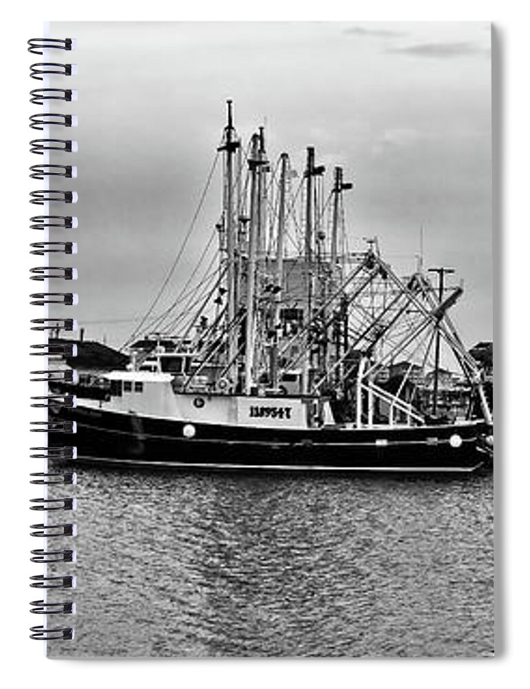  Spiral Notebook featuring the photograph Fishing Boats by Louis Dallara