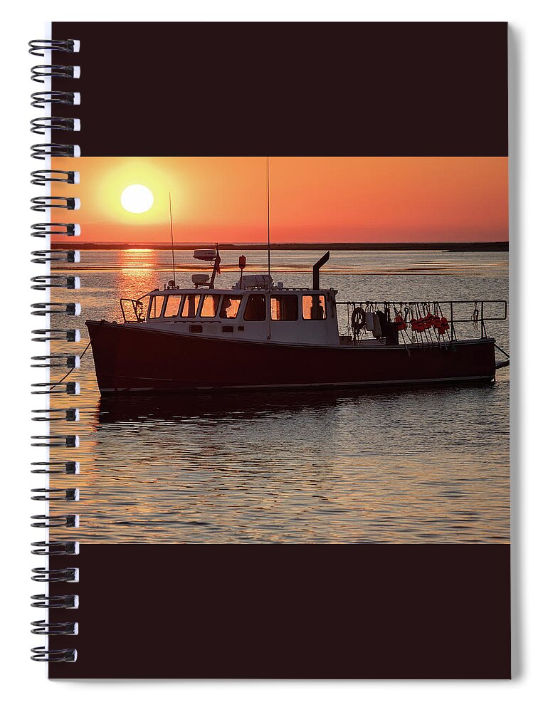 Sunshine Spiral Notebook featuring the photograph Fishing Time by William Bretton