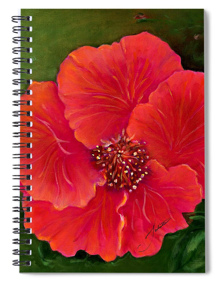 Flowers Spiral Notebook featuring the painting Flamenco Dancer by Juliette Becker