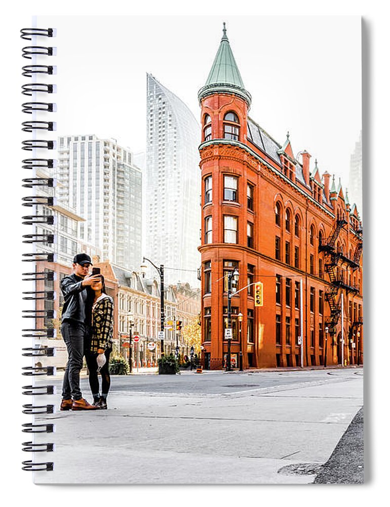 Gooderham Building Spiral Notebook featuring the photograph Flatiron Building Toronto by Dee Potter