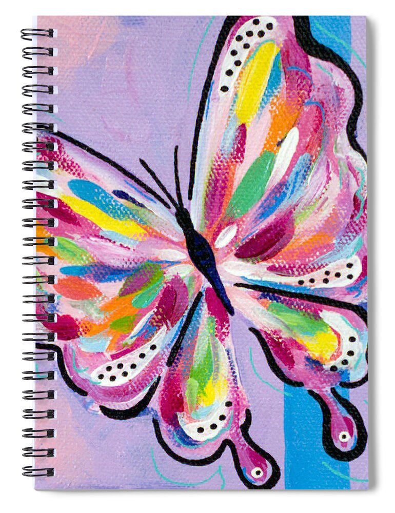 Butterfly Spiral Notebook featuring the painting Fleeting Memory by Beth Ann Scott