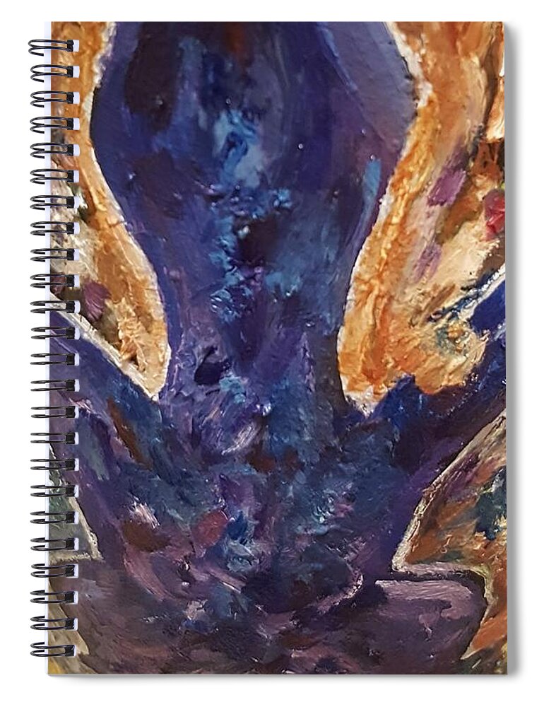 New Orleans Spiral Notebook featuring the painting Fleur de lis 2 by Julie TuckerDemps