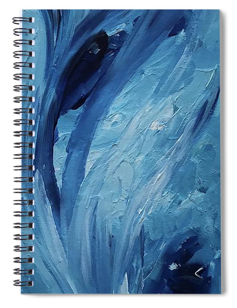 Flower Spiral Notebook featuring the painting Fleur du Paradis by Medge Jaspan