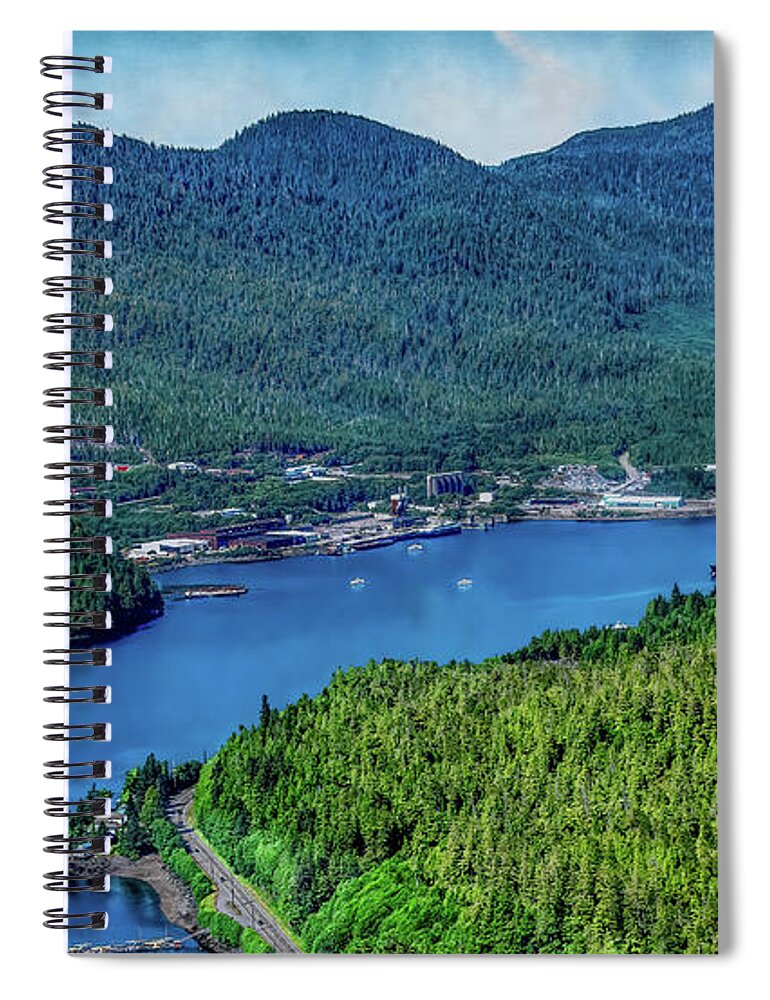 Alaska Spiral Notebook featuring the photograph Flight Seeing Over Alaska by Marcy Wielfaert