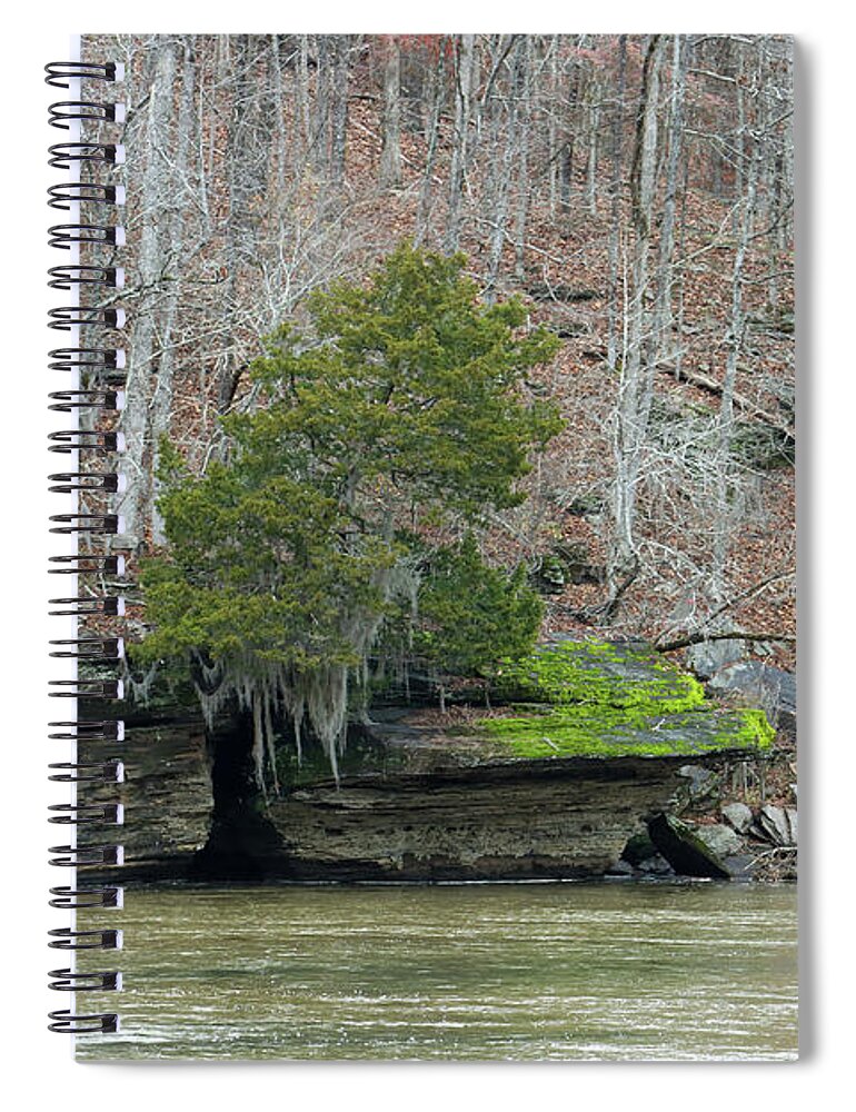 Flint River Spiral Notebook featuring the photograph Flint River Rockiness by Ed Williams