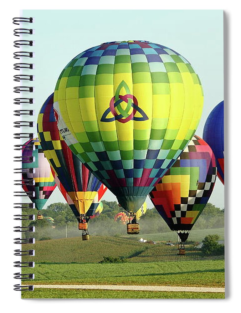 Balloon Spiral Notebook featuring the photograph Floating Along by Lens Art Photography By Larry Trager