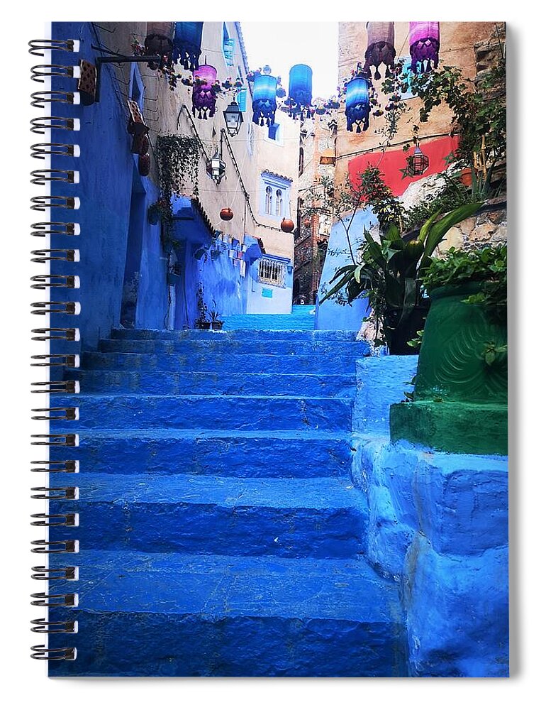 Cityscape Spiral Notebook featuring the photograph Floating lanterns by Jarek Filipowicz