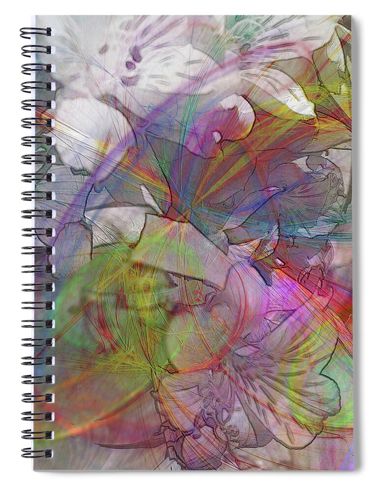 Floral Fantasy Spiral Notebook featuring the digital art Floral Fantasy by Studio B Prints