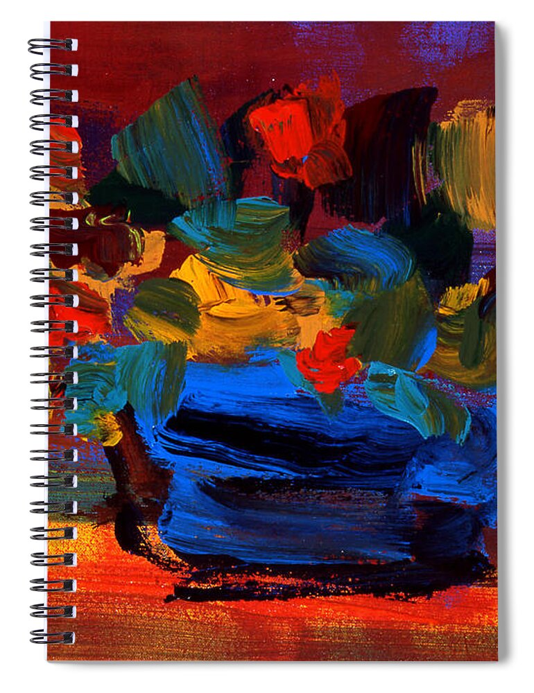 Still Life Spiral Notebook featuring the painting Floral Study III by Jim Stallings