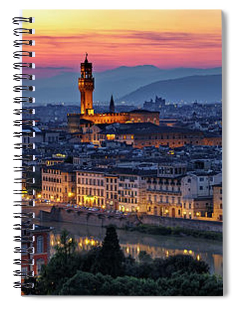 Gary Johnson Spiral Notebook featuring the photograph Florence, Italy Skyline by Gary Johnson