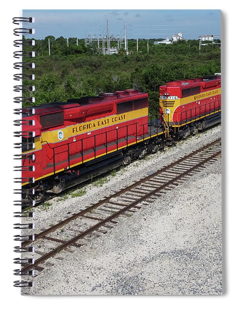 Railroad Spiral Notebook featuring the photograph Florida East Coast Train City Point by Bradford Martin