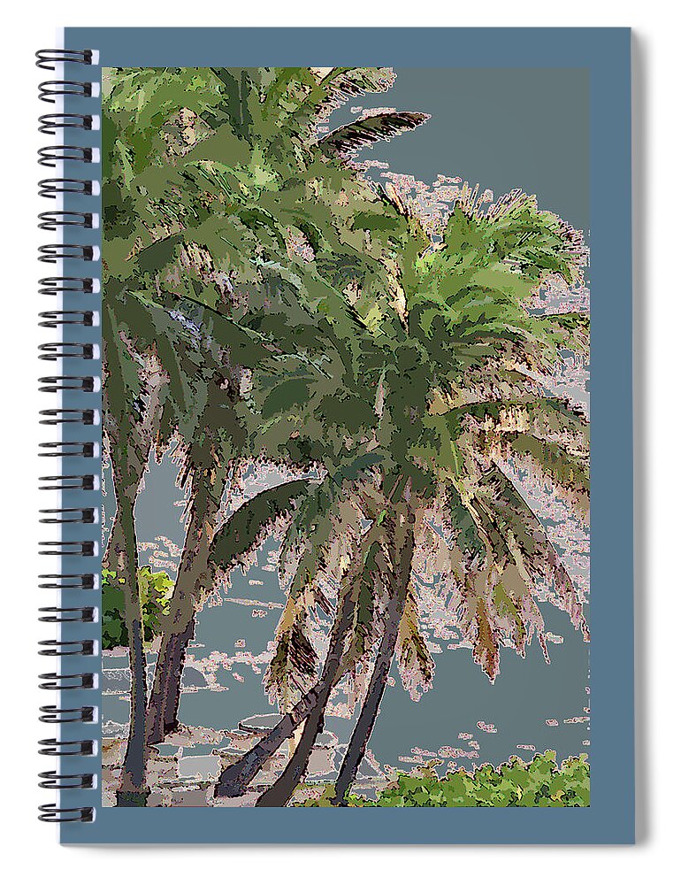 Palm Spiral Notebook featuring the photograph Florida Palm Trees by Corinne Carroll