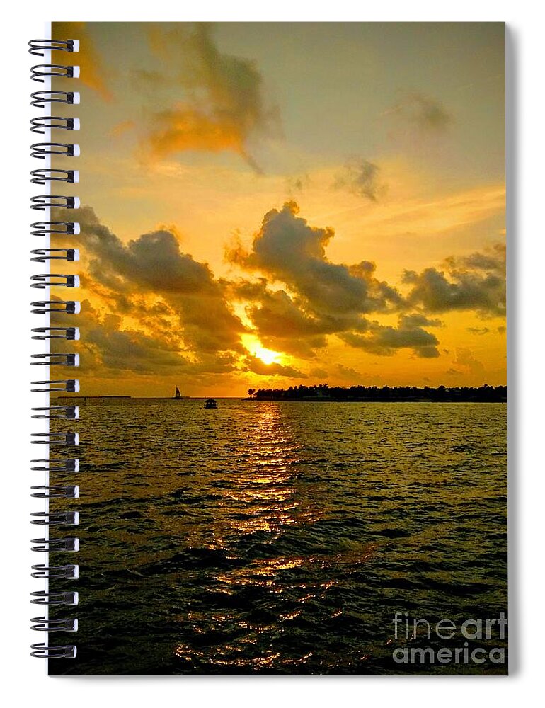 Sunset Spiral Notebook featuring the photograph Key West Florida's Southernmost Sunset by Claudia Zahnd-Prezioso