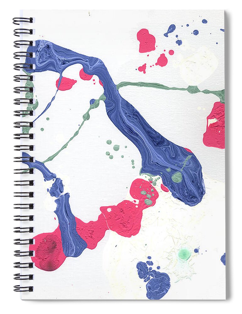 Splatter Spiral Notebook featuring the painting Flotsam and Jetsam by Phil Strang