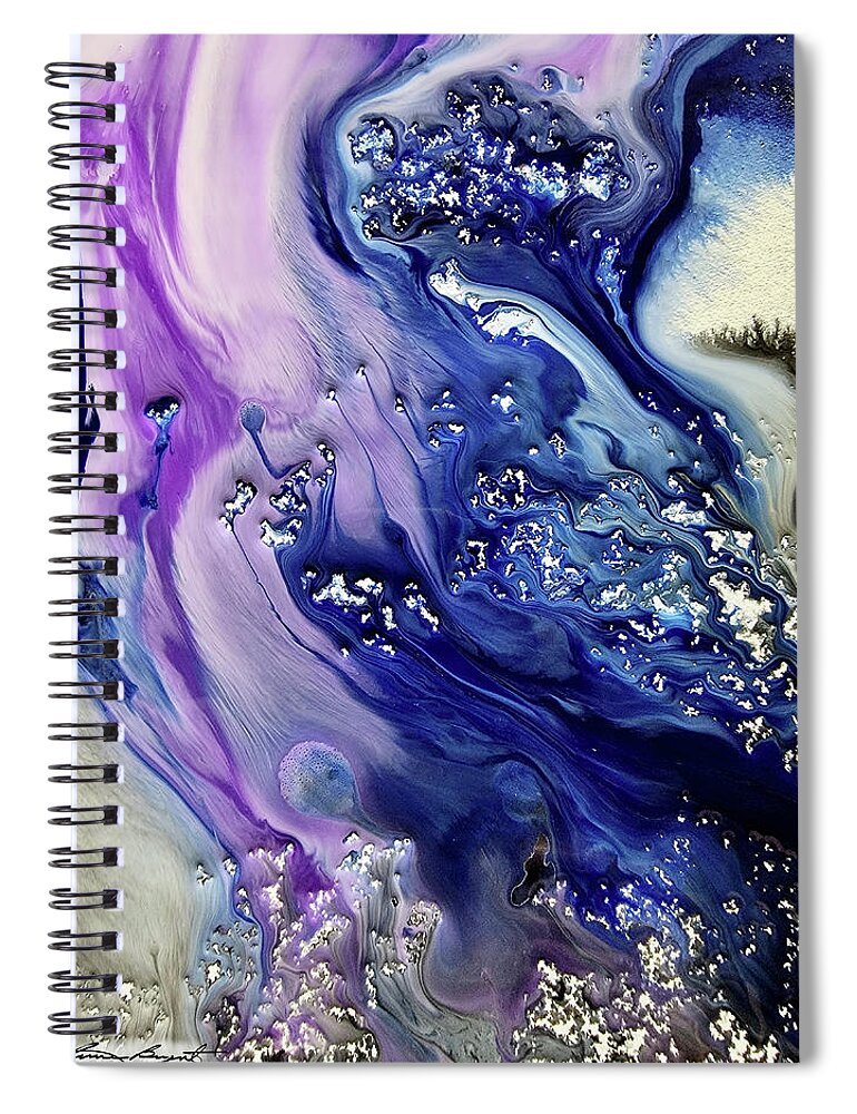 Flow Spiral Notebook featuring the painting Flow No.2 by Kume Bryant