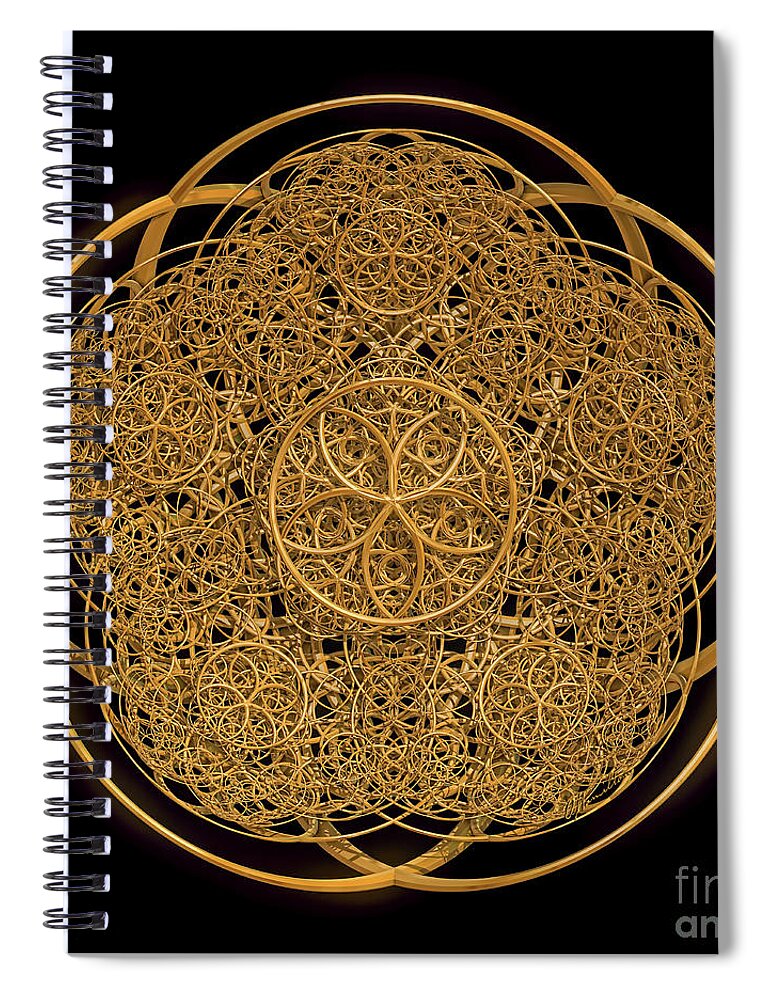 Flower Of Life Spiral Notebook featuring the digital art Flower of Life by Olga Hamilton