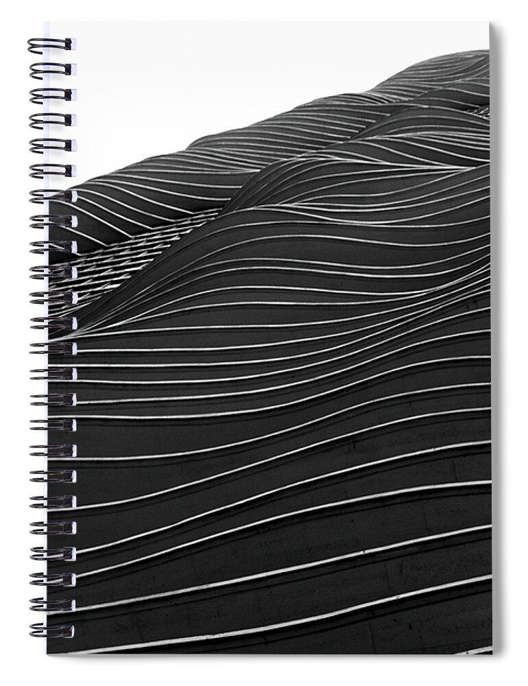 Abstract Spiral Notebook featuring the photograph Flowing Facade by Christi Kraft