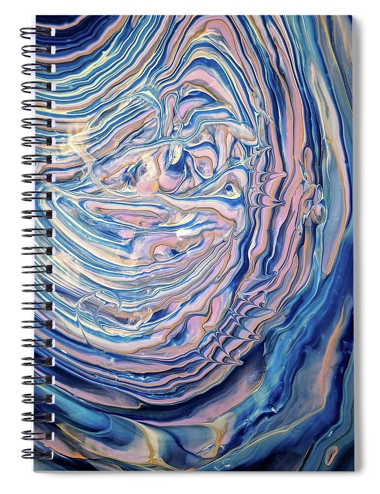 Acrylic Spiral Notebook featuring the painting Fluid Seahorse by Leilani Zeumer-Spataro