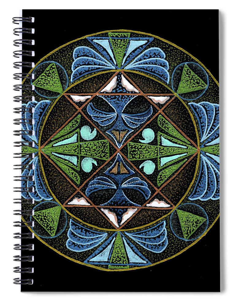 Spiritual Paintings Spiral Notebook featuring the painting Fly - fine art prints by Keiko Katsuta