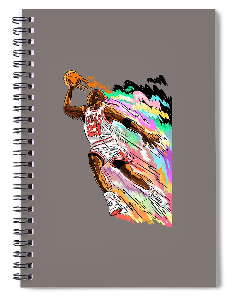 Fly like Mike Kids T green funny red Spiral Notebook by Roberts