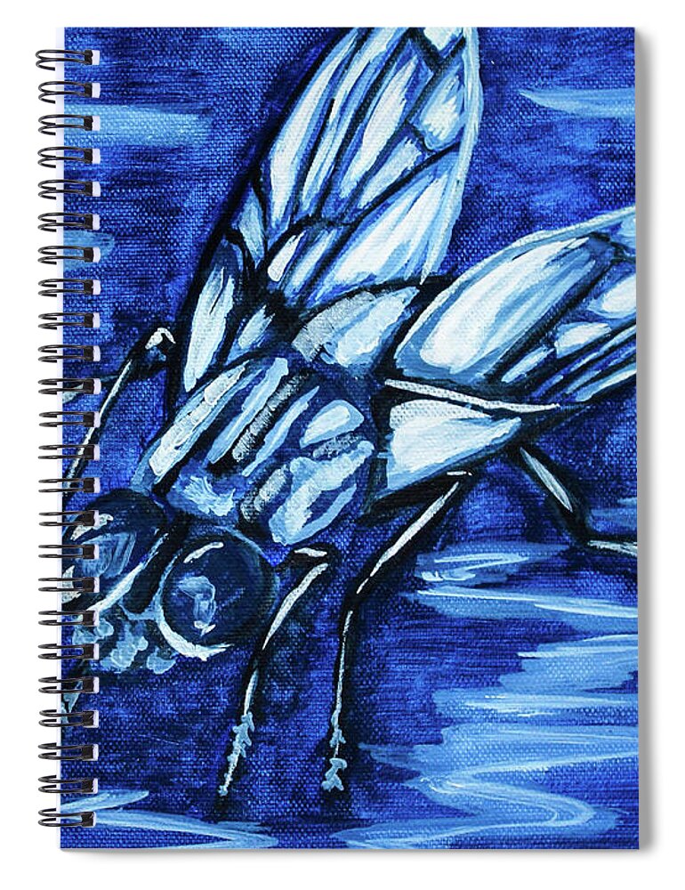 Fly Spiral Notebook featuring the painting Fly by Mackenna Swann