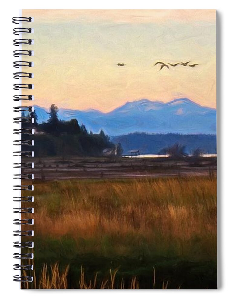 Fly Spiral Notebook featuring the photograph A Bird's view by I'ina Van Lawick